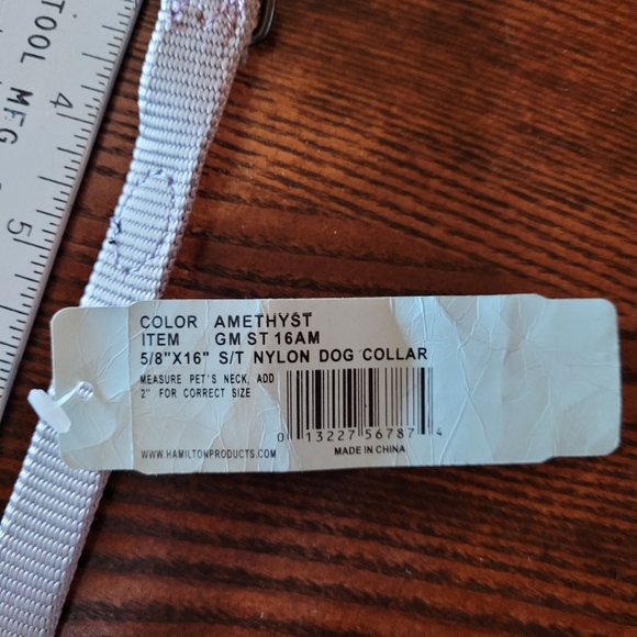 2 /$15 Hamilton Dog Collar Metal Buckle 16" Tag reads Amethyst - Picture 6 of 8